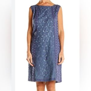 ❤️❤️Nine West eyelet and lace dress Size 8  blue and green
